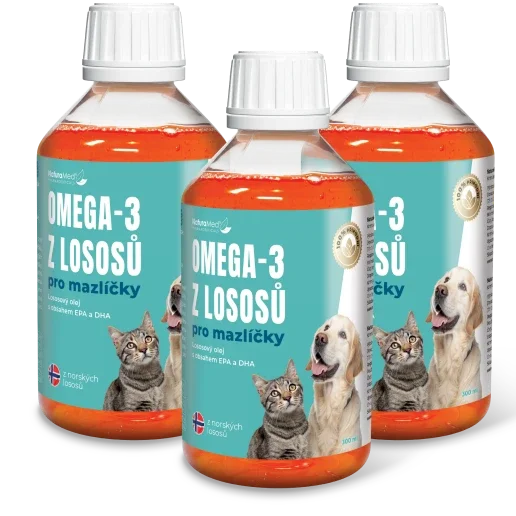3 fľaše Omega-3 pre miláčikov